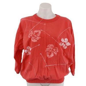 Rare Vintage 80s Hand Painted Sunstroke Baggy Top